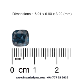 1.62 ct. Natural grayish Blue Spinel