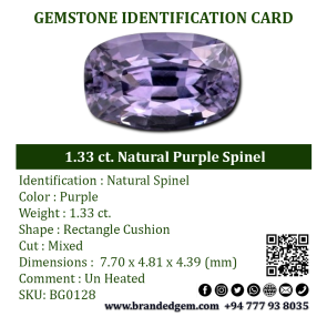 1.33 ct. Natural Purple Spinel