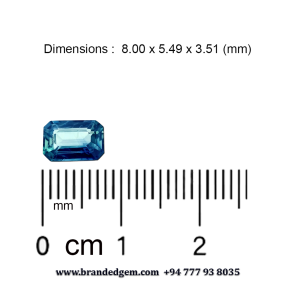 1.62 ct.  Natural Blueish Green Teal Sapphire