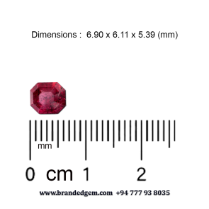 2.07 ct.  Natural Pinkish Red Ruby
