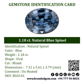 1.17 ct. Natural Blue Spinel