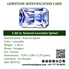 1.48 ct. Natural Lavender Spinel