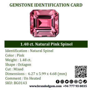 1.48 ct. Natural Pink Spinel