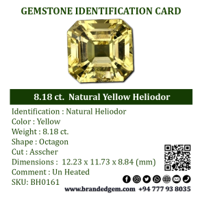 8.18 ct.  Natural Yellow Heliodor